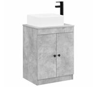 vidaXL Ensemble de mobilier de Salle de Bain Gris béton