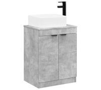 vidaXL Ensemble de mobilier de Salle de Bain Gris béton