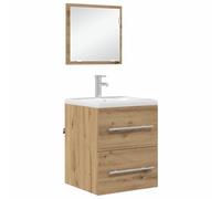 VIDAXL Ensemble meuble de salle de bain mural marron 41 x 38,5 x 48 cm - bois d'ingénierie
