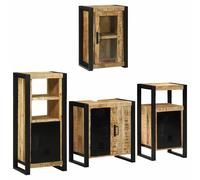 Vidaxl Ensemble De Mobilier De Salle De Bain Montage Mural 4 Pcs
