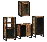 Vidaxl Ensemble De Mobilier De Salle De Bain Montage Mural 4 Pcs