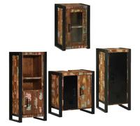 Vidaxl Ensemble De Mobilier De Salle De Bain Montage Mural 4 Pcs