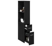 vidaXL Ensemble de mobilier de Salle de Bain Montage Mural Chêne Noir, Armoire de Salle de Bain Compacte, Organisateur Rectangulaire, Design Moderne pour Économiser de l'espace