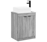 vidaXL Ensemble de mobilier de Salle de Bain Sonoma Gris