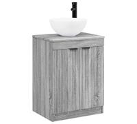 vidaXL Ensemble de mobilier de Salle de Bain Sonoma Gris