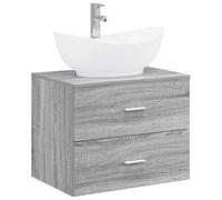 vidaXL Ensemble de mobilier de Salle de Bain Sonoma Gris