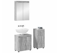 vidaXL Ensemble de mobilier de salle de bain TULUM Gris Sonoma