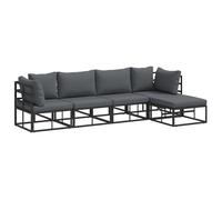 vidaXL Ensemble de mobilier d'extérieur - Canapé de Jardin modulable pour patios, Personnalisable, en alu résistant aux intempéries