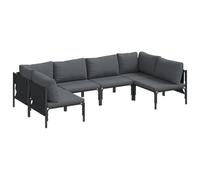 Vidaxl Ensemble De Canapé De Jardin 6 Pcs Anthracite Acier