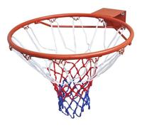 vidaXL Ensemble de Cerceau Panier Basket-Ball avec Filet Orange 45 cm Jeu Cour