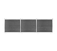 vidaXL Schuttingpanelenset 526x146 cm HKC zwart 3070460 G