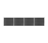 Schuttingpanelenset 699x146 cm HKC grijs 3070457