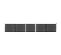 Schuttingpanelenset 872x146 cm HKC grijs 3070458
