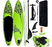 VidaXL Ensemble de planche SUP gonflable 366x76x15 cm Vert