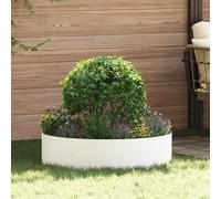 Vidaxl Ensemble De Planteurs Blanc Blanc Métal Grand Planteur
