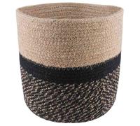 vidaXL Ensemble de Pots à Plantes 2 pc Naturel et noir Ø 21 x 21 cm 42012243