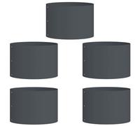 vidaXL Ensemble de pots en métal anthracite contemporain | Diamètre 30 cm Matériau durable Design moderne minimaliste Entretien facile pour utilisation intérieure/extérieure Jardinières Pots intérieur