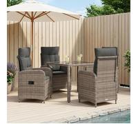 vidaXL Ensemble de repas extérieur 5 pcs Gris clair et gris foncé 3422327