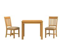 vidaXL Ensemble de Salle à Manger 3 pc Beige Bois de chêne Massif
