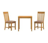 vidaXL Ensemble de Salle à Manger 3 pc Gris Bois de chêne Massif