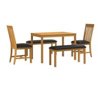vidaXL Ensemble de Salle à Manger 5 pc Noir Bois de chêne Massif