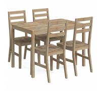 Vidaxl Ensemble De Salle À Manger 5 Pcs Bois D'acacia Solide Marron