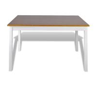 vidaXL Ensemble de salle à manger 5 pcs Marron et blanc