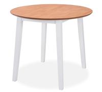 vidaXL Ensemble de salle à manger 5 pièces MDF et bois d'hévéa blanc