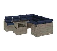 vidaXL Ensemble de Salle à Manger 9 pc Gris | Résiste à tous les temps, Peut accueillir jusqu'à 8 personnes confortablement, Look moderne qui embellit vos espaces