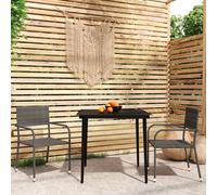 vidaXL Ensemble de jardin 3 pièces Gris