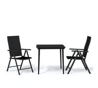 Ensemble de Salle à Manger de Jardin 5 pcs Noir Mobilier Dîner Patio vidaXL