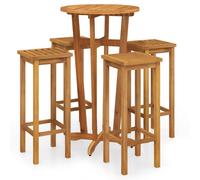 Vidaxl Ensemble De Salle À Manger De Jardin 5 Pcs Bois D'acacia Solide