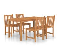 Vidaxl Ensemble De Salle À Manger De Jardin 5 Pcs Bois De Teck Solide