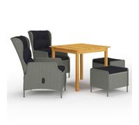Vidaxl Ensemble De Salle À Manger De Jardin 5 Pcs Gris Clair