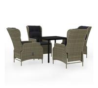 Vidaxl Ensemble De Salle À Manger De Jardin 5 Pcs Marron Noir