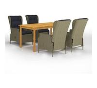 Vidaxl Ensemble De Salle À Manger De Jardin 5 Pcs Marron