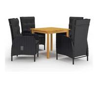 Ensemble de Salle à Manger de Jardin 3 pcs Gris Mobilier Dîner Terrasse vidaXL