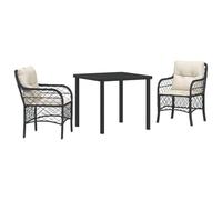 Vidaxl Ensemble De Salle À Manger De Jardin 5 Pièces Avec Coussins En Rattan Poly Brun