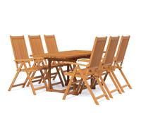 Vidaxl Ensemble De Salle À Manger De Jardin 7 Pcs Bois D'acacia Massif