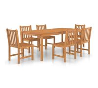 Vidaxl Ensemble De Salle À Manger De Jardin 7 Pcs Bois De Teck Solide