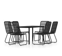 vidaXL 7-delige Tuinset zwart3099170 Noir G