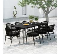 Ensemble de Salle à Manger de Jardin 5 pcs Marron Mobilier Dîner Patio vidaXL