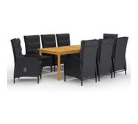 Ensemble de Salle à Manger de Jardin 7 pcs Gris Terrasse Patio Mobilier vidaXL