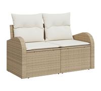 Vidaxl Ensemble De Salle À Manger De Jardin 9 Pièces Avec Coussins Beige Poly Rattan Acacia