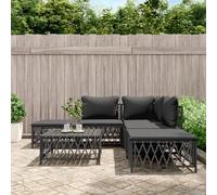 vidaXL Ensemble à manger de jardin coussins 9 pcs Bois acacia, ensemble de salle à manger, ensemble de salle à manger 3154980