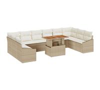 Ensemble de salle à manger pour jardin avec coussin 11 pcs Salon Patio vidaXL vi