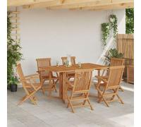 Vidaxl Ensemble De Salle À Manger De Jardin En Bois Massif