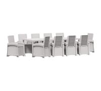 vidaXL Ensemble de Salle à Manger pour Jardin 11 pc PP