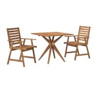 vidaXL Ensemble de salle à manger pour jardin 3 pièces en bois massif d'acacia