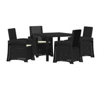 vidaXL Ensemble de Salle à Manger pour Jardin 5 pc Anthracite et crème